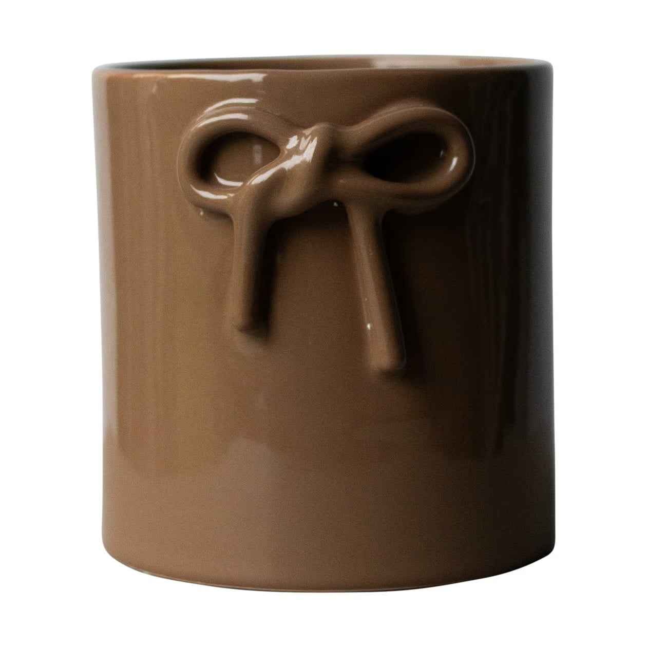 DBKD Bow pot Ø14 cm Shiny nougat