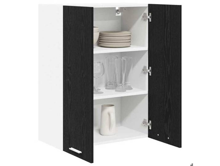 BEAU Noir Placard suspendue - ZENCORE - Armoire Murale Chêne noir 60x31x80cm - bois d'ingénierie LH90569