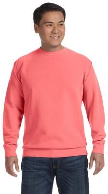Comfort Colors 1566 Men's Ring Spun Crewneck Sweatshirt in Watermelon size Large   Ringspun Cotton CC1566
