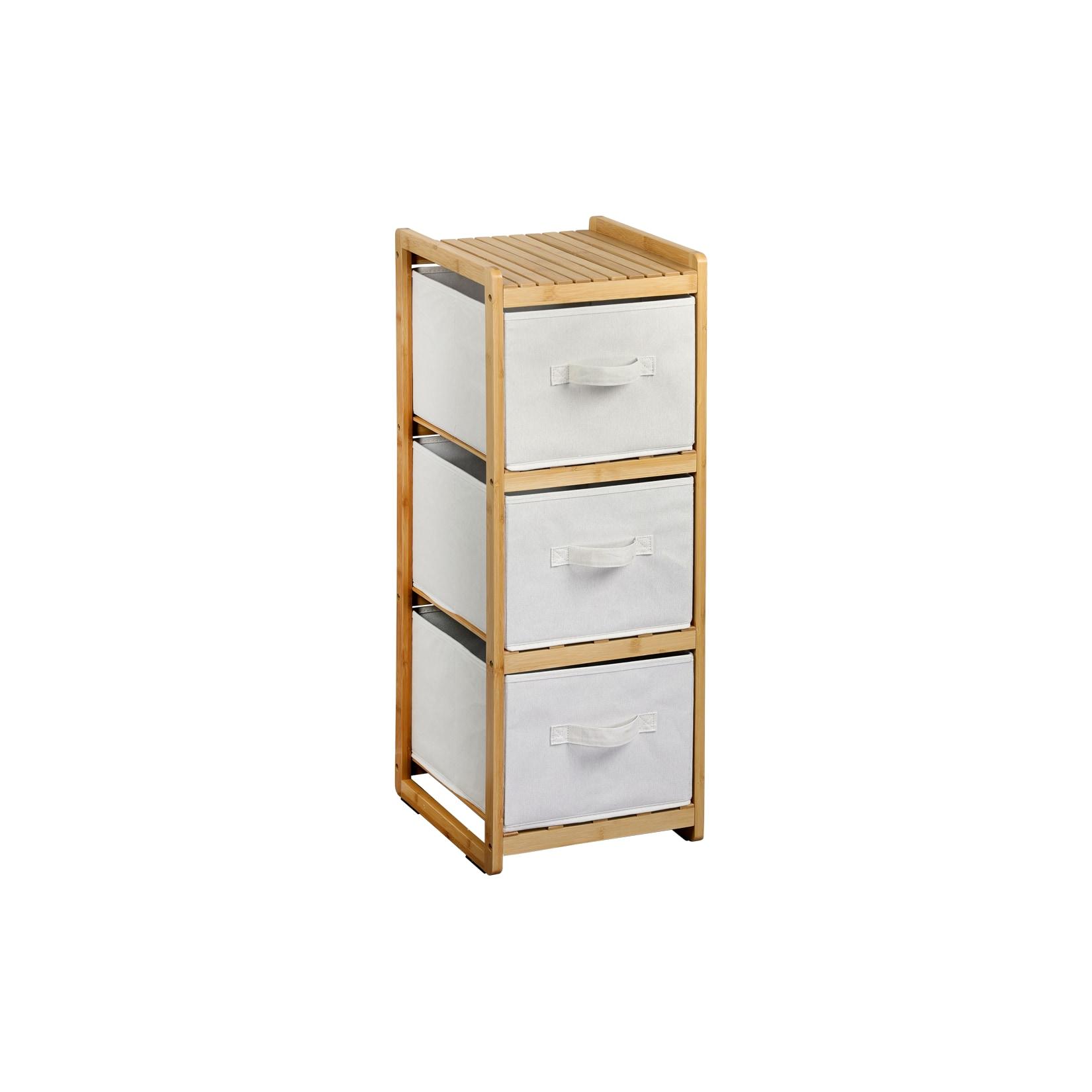Regal mit 3 Boxen, Bambus, FSC