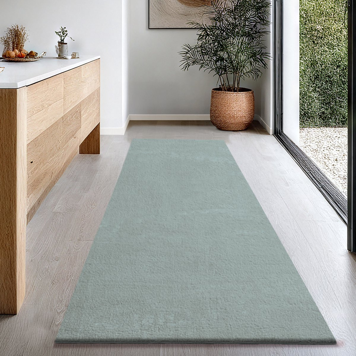 the carpet Relax Vloerkleed Blauw, 80 x 300 cm