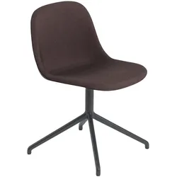 Muuto Fiber Side Chair, swivel base with return, remix 373 / schwarz