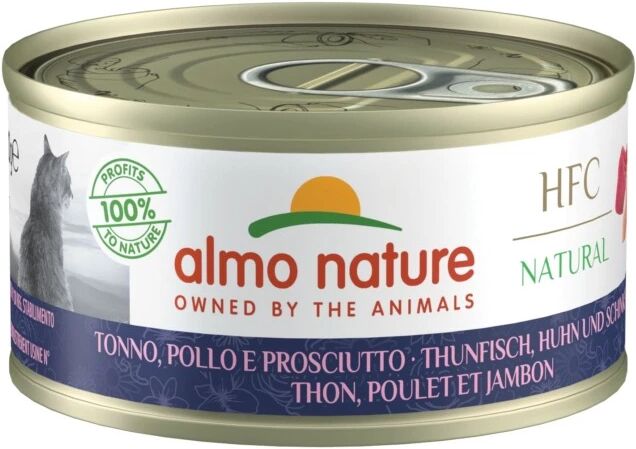 Almo Nature HFC GATTO LATTINA 70GR TONNO POLLO E PROSCIUTTO