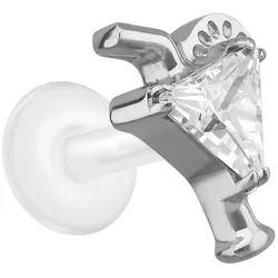PTFE Labret mit Innengewinde + Titan-Aufsatz COCKTAIL