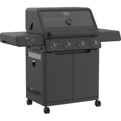 Gasgrill RÖSLE "ALLFLAME Prime 4", schwarz, B:138cm T:61,8cm, Grills, 50 mbar