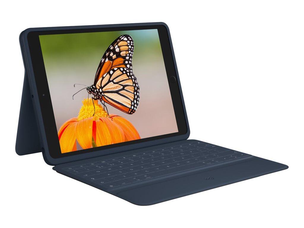 Logitech Rugged Combo 3 for Education Master Pack Tastatur und Foliohülle für 10,2" Apple iPad, Classic Blue, QWERTZ DE 920-009656