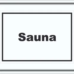 HB-Druck Sauna Schild mit Text Erholung Entspannung waagerecht A5 (148x210mm)