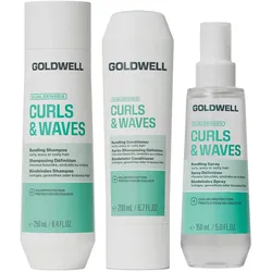600ml Goldwell Dualsenses Curls & Waves Set (Shampoo 250ml + Conditioner 200ml + Leave-in Spray 150ml)