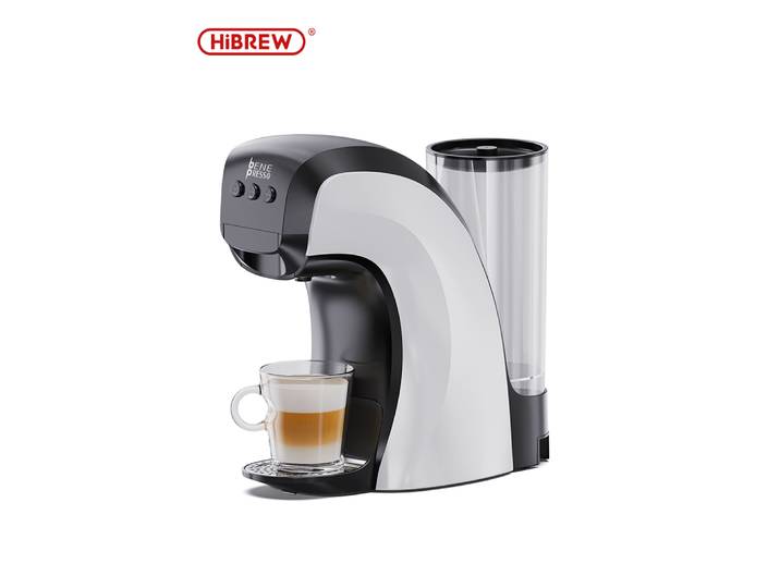HiBREW – cafetière à capsules 3 en 1, entièrement automatique, avec Mode chaud et froid, 20 bars, Nespresso Dolce Gusto, café moulu, Cappuccino H3B