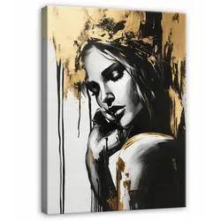 LEINWAND Bilder Abstrakt Frau Modern Wandbild Groß 60x40