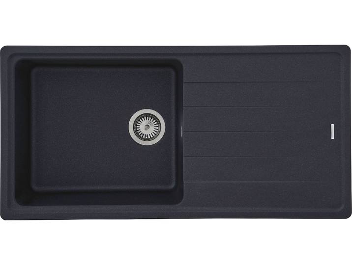 Einbauspüle RESPEKTA COLUMBIA100X50G , schwarz, B:100cm T:50cm, Verbundwerkstoff, Küchenspülen, Einbauspüle