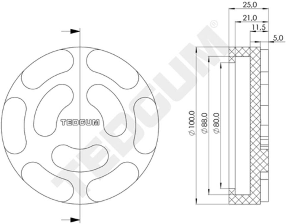 Tedgum Disco distanziale TED57424