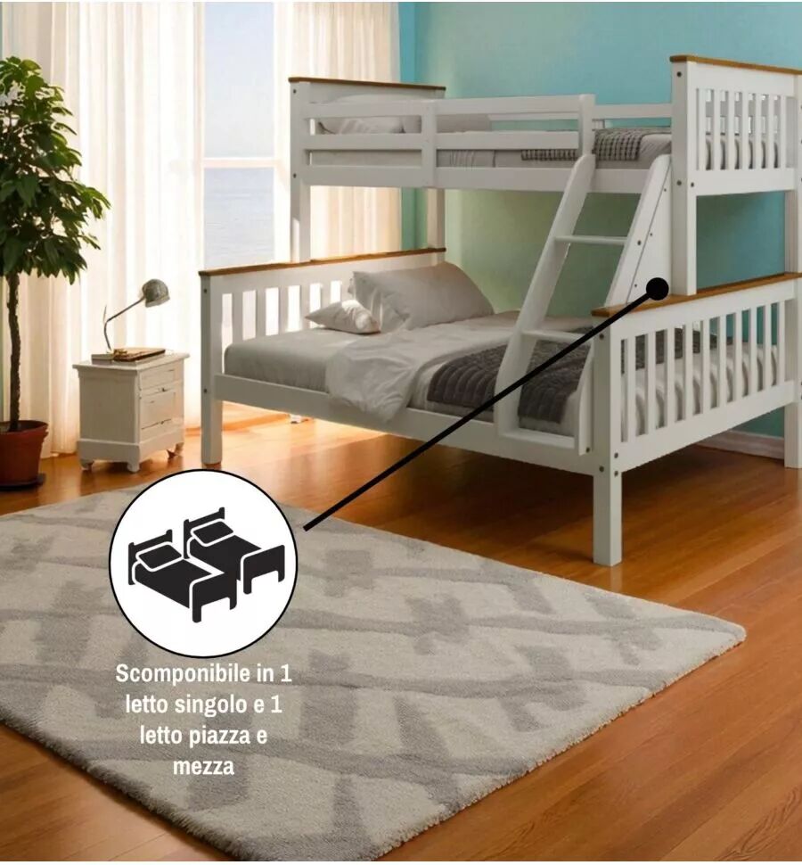 BellaHome LETTO A CASTELLO AVIGNONE 1 PIAZZA E MEZZA BIANCO