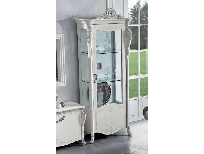 Xlmoebel Vitrine Massivholz Vitrine mit Glastüren für eleganten Stauraum (Vitrine) Hergestellt in Europa