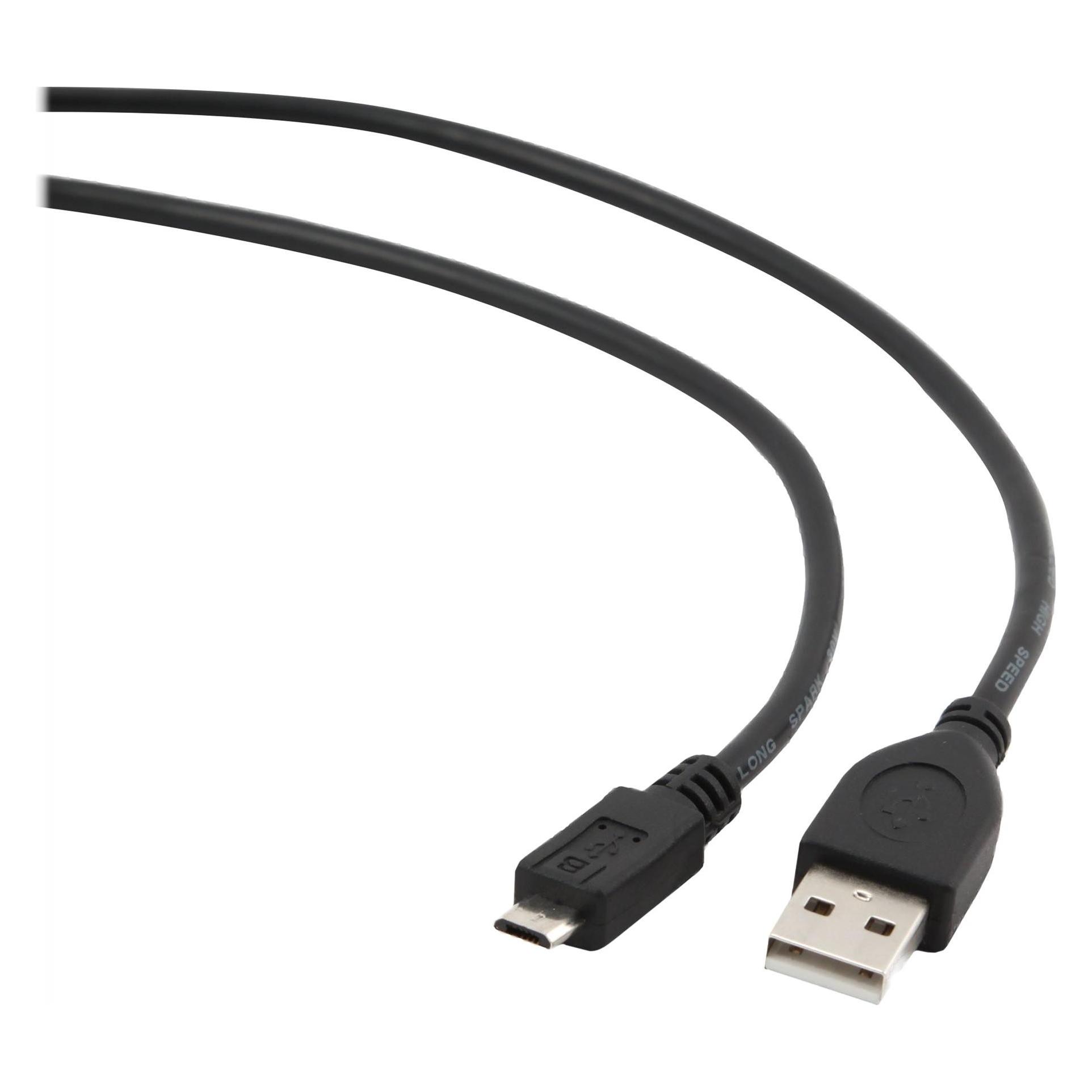 Gembird Kabel micro USB 2.0 AM-MBM5P 1m- Laden- Übertragung- schwarz (1 m, USB 2.0) (CCP-MUSB2-AMBM-1M)