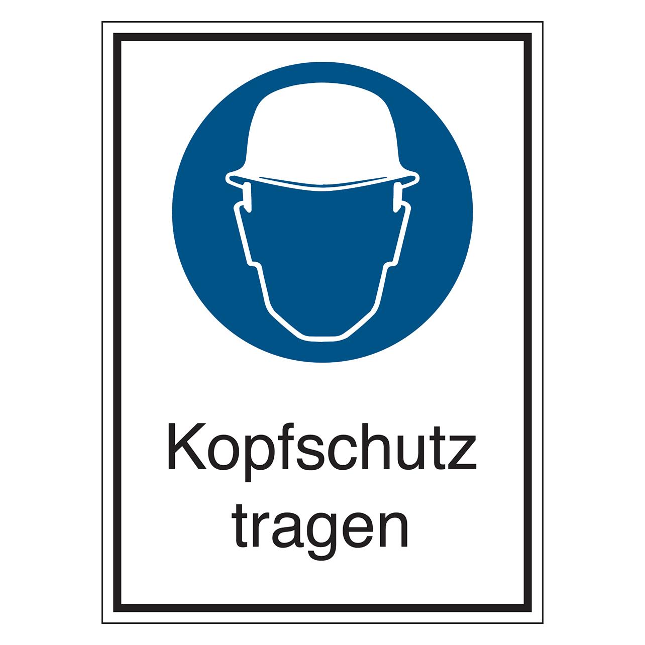 Brady STD-108-262X371-B-7527, Gebotsschilder - Kopfschutz tragen (800390)