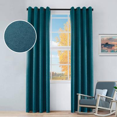 Superior Senna Room Darkening Textured Window Curtain Panels, Set of 2 - Machine Washable Window Coverings