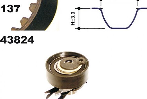 Mapco Zahnriemensatz 23824 Für Vw Vag