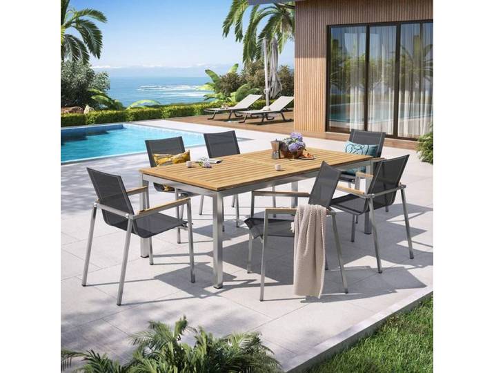 OUTLIV. Rimini Gartenmöbel-Set L (6 Plätze) Tisch 200x100cm