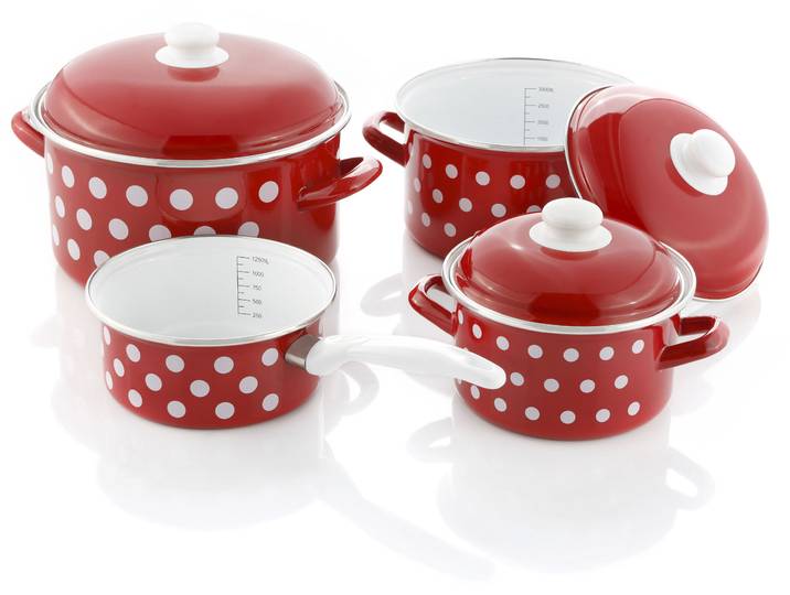 Topf-Set GSW, rot, Töpfe, Topf-Set, Induktion