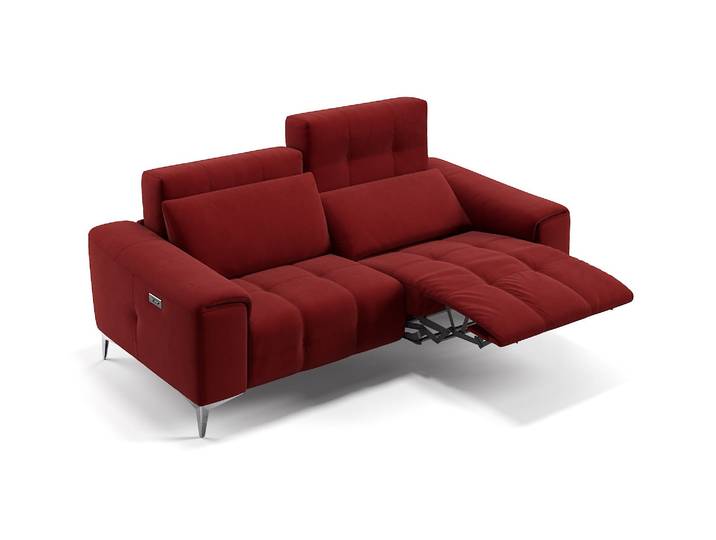 Italienisches Stoff Sofa SALENTO hochwertig & Relax-Funktion Stoffcouch