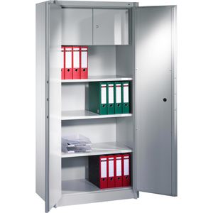 CP-Möbel Aktenschrank Certos, 1170-100, aus Metall, feuerfest, abschließbar, mit Wertfach, 93 x 195 x 50cm (B/H/T), lichtgrau