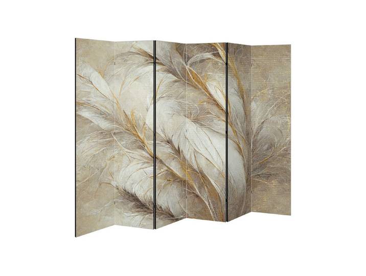 SPACEREBELS Paravent SOFT PLUMAGE (1 St), Raumteiler mit 6 Paneelen, beidseitig bedruckt, 228 x 168 cm