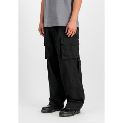 Cargohose ALPHA INDUSTRIES "Ripstop Patchwork Oversized Pants", Herren, Gr. 30, Normalgrößen, schwarz, Obermaterial: 100% Baumwolle, Hosen Cargohose