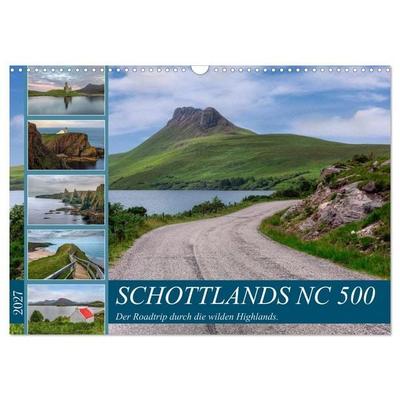 Schottlands NC 500, der Roadtrip durch die wilden Highlands. (Wandkalender 2027 DIN A3 quer), CALVENDO Monatskalender