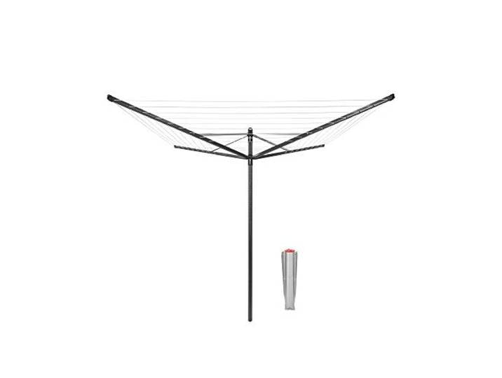 Brabantia - Lift-O-Matic drehbaren Wäschespinne - Reibungsloses Drehungen - UV-beständige Wäscheleine, 50m - Kein Durchhängen - Auch für Kleiderbügel - Anthracite - ø 295 cm