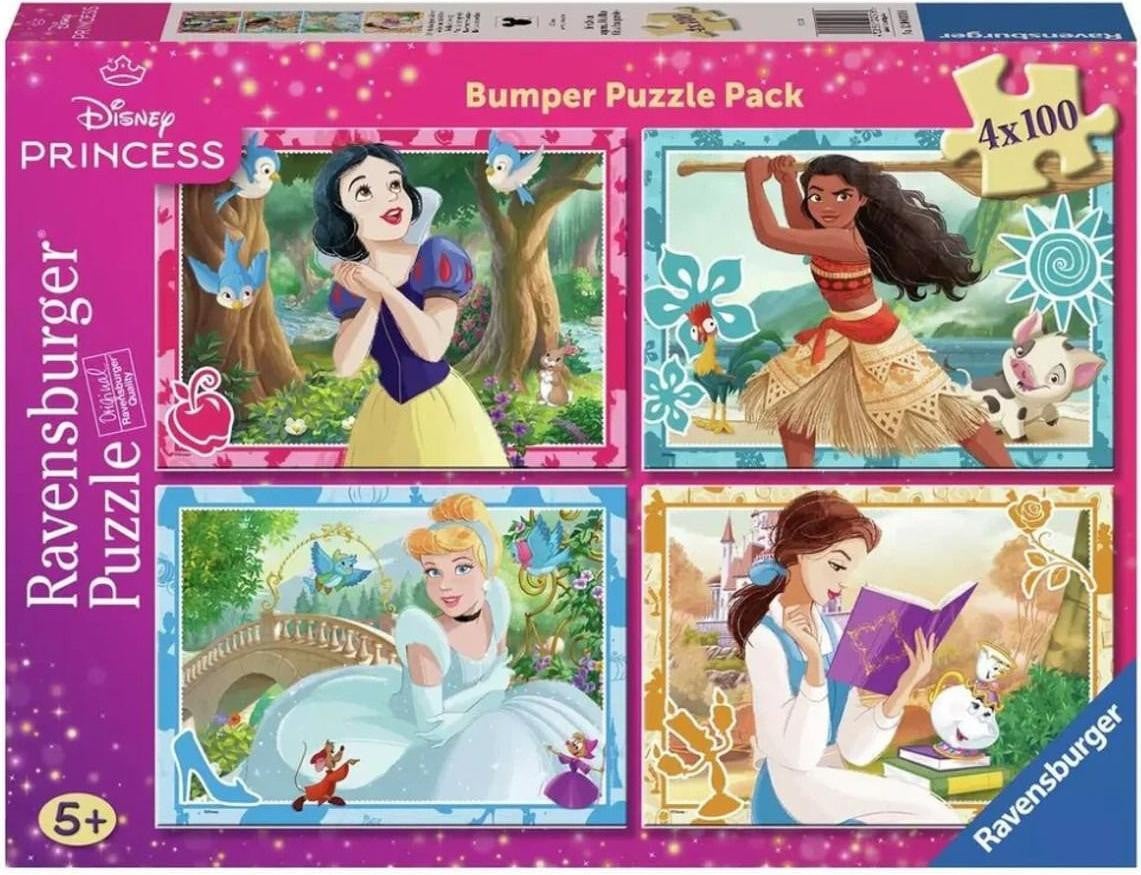 Ravensburger Disney Prinsessen Puzzel, 4 x 100 stukjes
