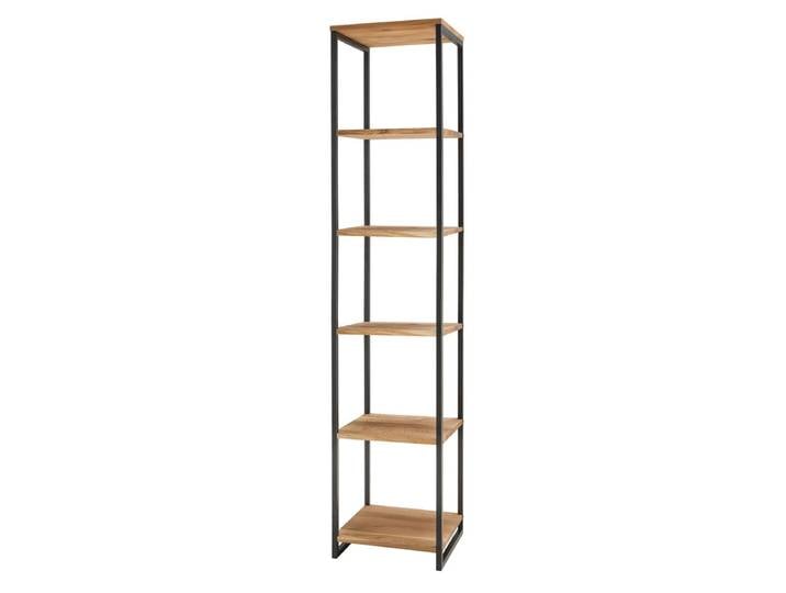 Regal 40x198cm 'Lissabon' Wildeiche Stahl schwarz
