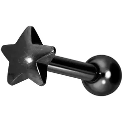 Titan Ohrpiercing mit Innengewinde STERN