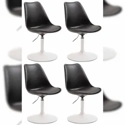 CLP 4er Set Esszimmerstühle Maverick Kunststoff schwarz/weiß