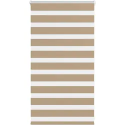 vidaXL Doppelrollo Sandbraun 70x100 cm Stoffbreite 65,9 cm Polyester