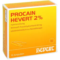 PROCAIN Hevert 2% Injektionslösung Ampullen