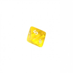 Halmakegel.com 8-seitiger Würfel - Oktaeder - W8 - transparent - gelb 269372