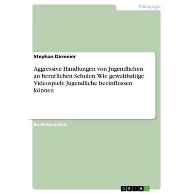 Aggressive Handlungen von Jugendlichen an beruflichen Schulen. Wie gewalthaltige Videospiele Jugendliche beeinflussen können, Taschenbuch von Stephan