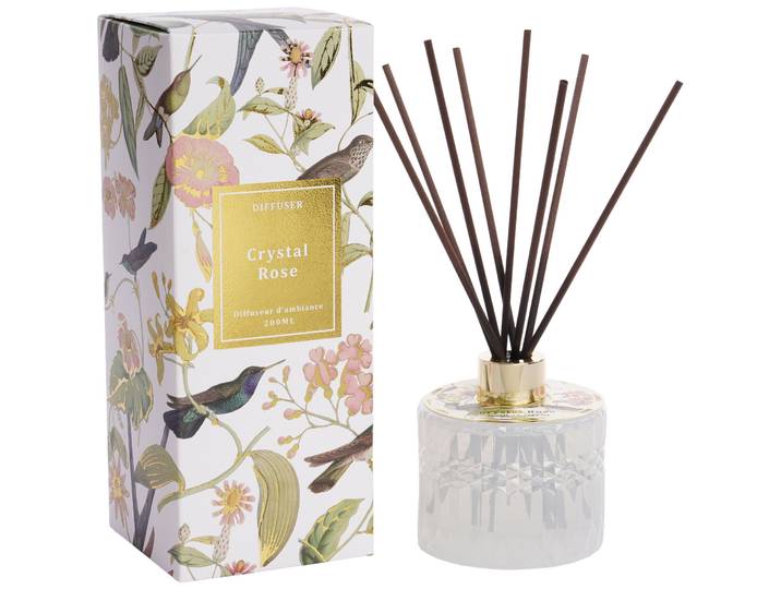 Diffusor Modern Bohemian weiss Crystal Rose 200 ml - Material: Glas/Rattan