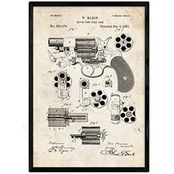 POSTER Revolver Patent A3 Rahmenlos