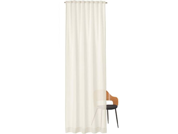 Vorhang Breeze Gr. 1, weiss (weiß), B:125cm H:250cm, Leinen, Polyester, Viskose, SCHÖNER WOHNEN-KOLLEKTION, Gardinen, Vorhang