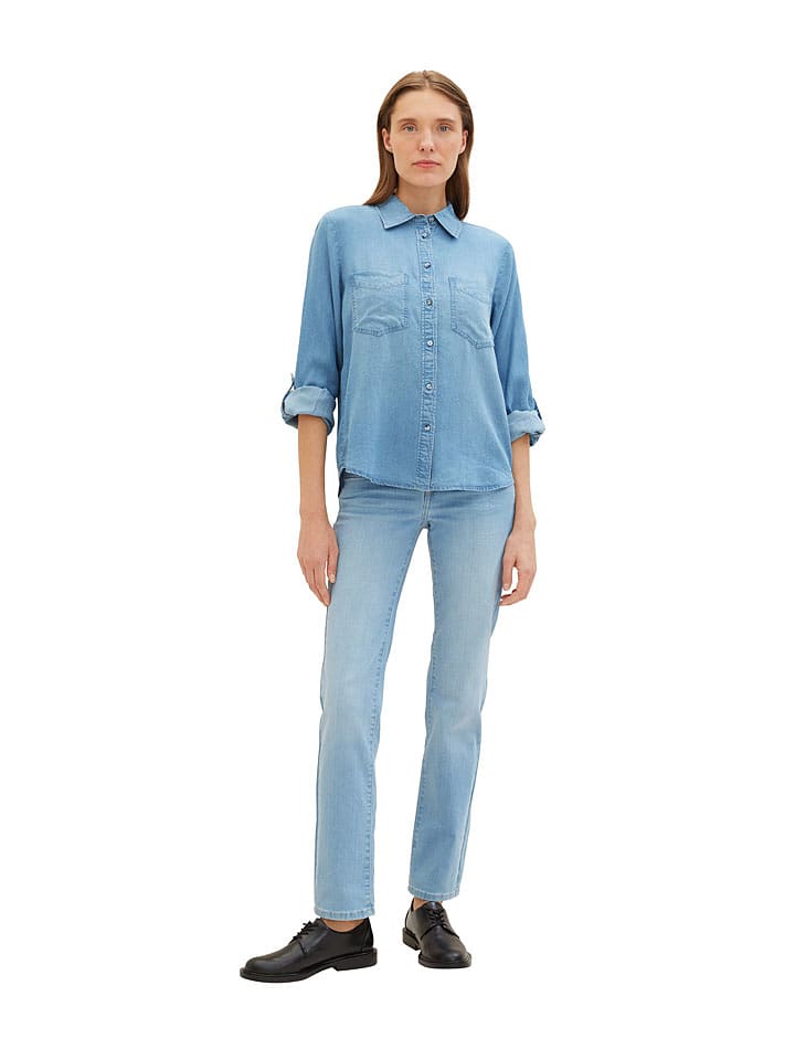 Tom Tailor Jeansbluse in Hellblau - 38