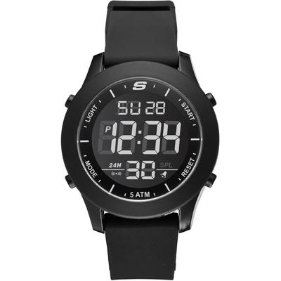 Chronograph SKECHERS "ROSENCRANS", schwarz, Armbanduhren, Herren, Chronograph, Quarzuhr, Armbanduhr, Herrenuhr, Silikonarmband, digital, Wochentag