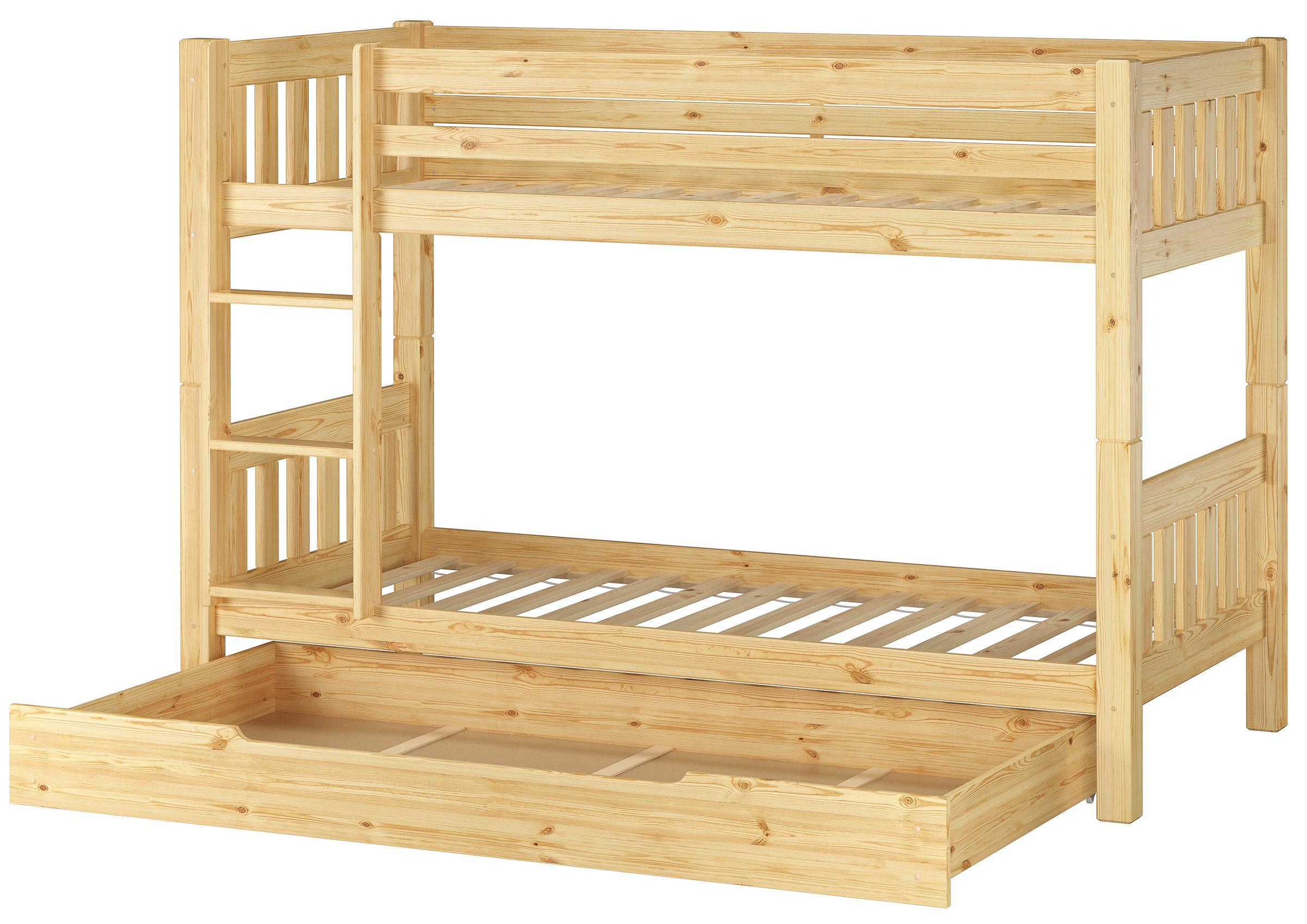 Kinderetagenbett massiv Kiefer Kinderzimmer Stockbett Hochbett Zubehör wählbar V-60.06-09Rollrost und Bettkasten inkl.