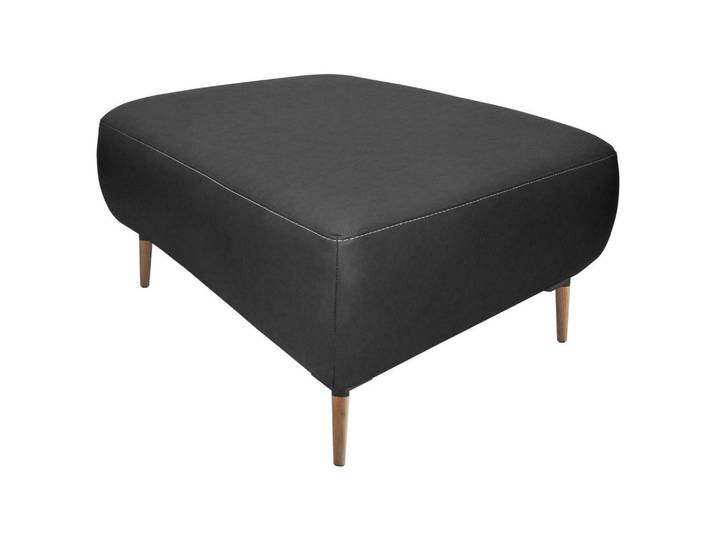 Valnatura Hocker, Anthrazit, Holz, Metall, Echtleder, Longlife-Leder, rechteckig, 65x46x55 cm, Goldenes M, Lederauswahl, Stoffauswahl, Wohnzimmer, Sessel, Hocker, Sitzhocker