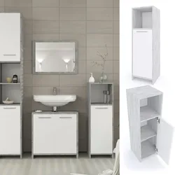 Vicco Badschrank Kiko Midischrank Badezimmerschrank Badmöbel Bad Beton