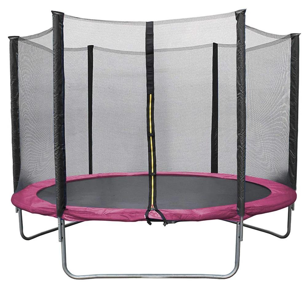 Gartentrampolin für Kinder - Rundes Trampolin - Ø 1,83 m - Sicherheitsnetz 1,63 m hoch - Outdoor Balance-Training - Schwarz