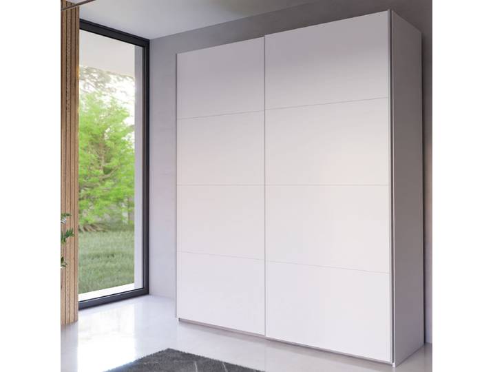 Armoire coulisses -Hauteur 211cm 170cm Blanc/Blanc