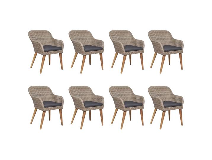 vidaXL Ensemble de jardin 9 pièces brun
