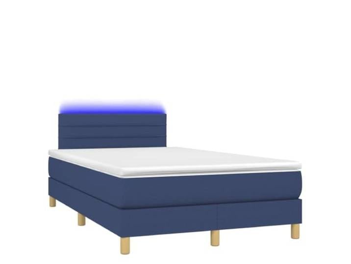KKgypkn Boxspringbett mit Matratze & LED Blau 120x190 cm Stoff